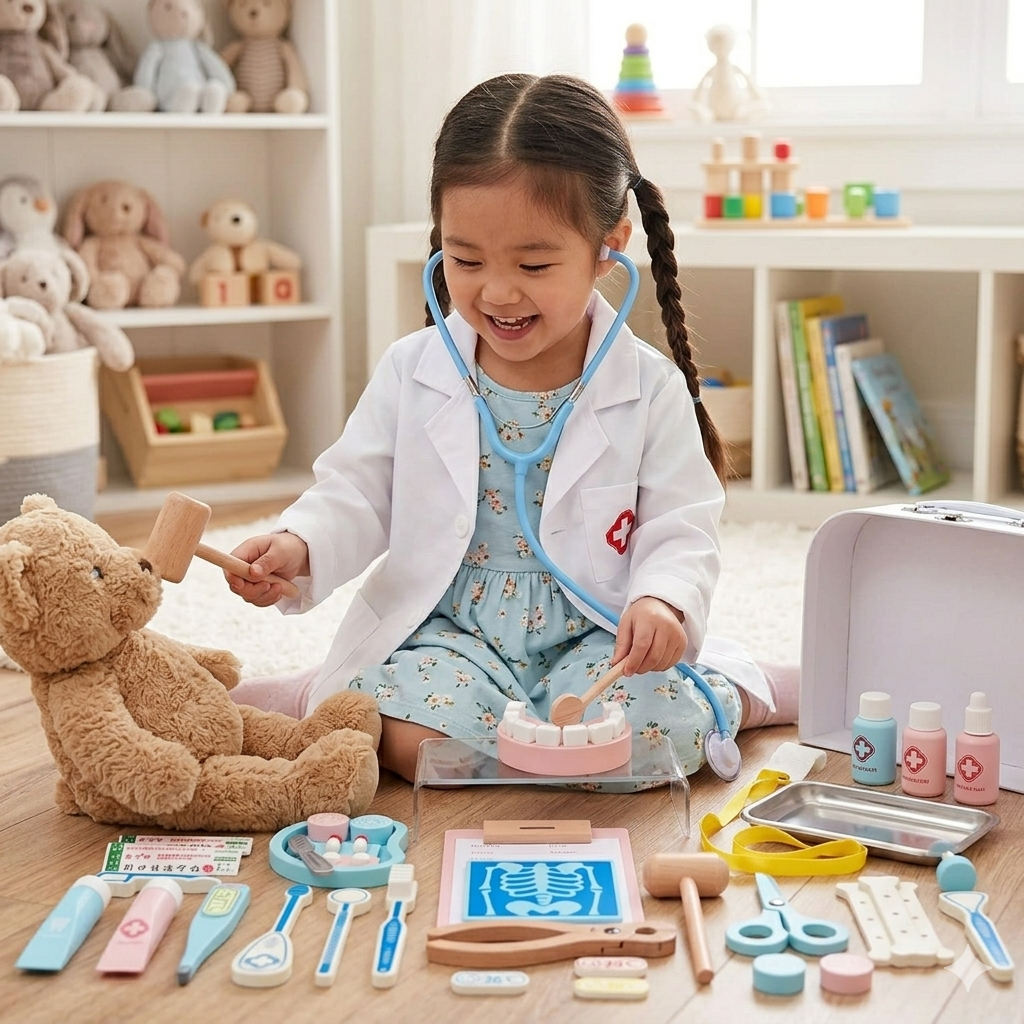 Wooden Children's Doctor Toy