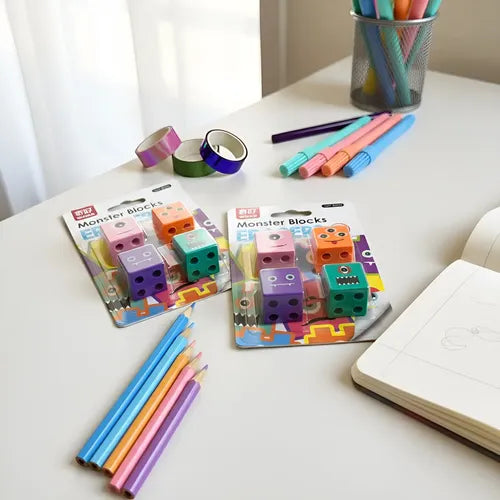 DIY Erasers - Monster Blocks