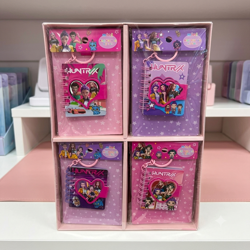 K-pop - Mini Spiral Pocket Diary Keychain