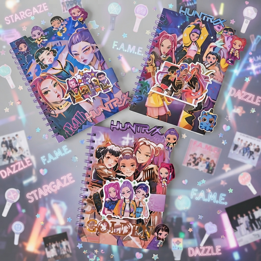 K-Pop -  Huntrix - 3D Holographic Spiral Diary
