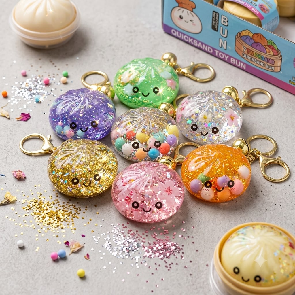 Mystery Glitter Dumpling Keychains