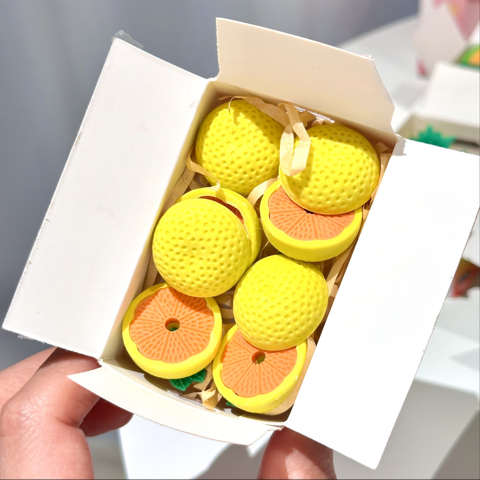 3D Fruit Eraser Set - 12pcs