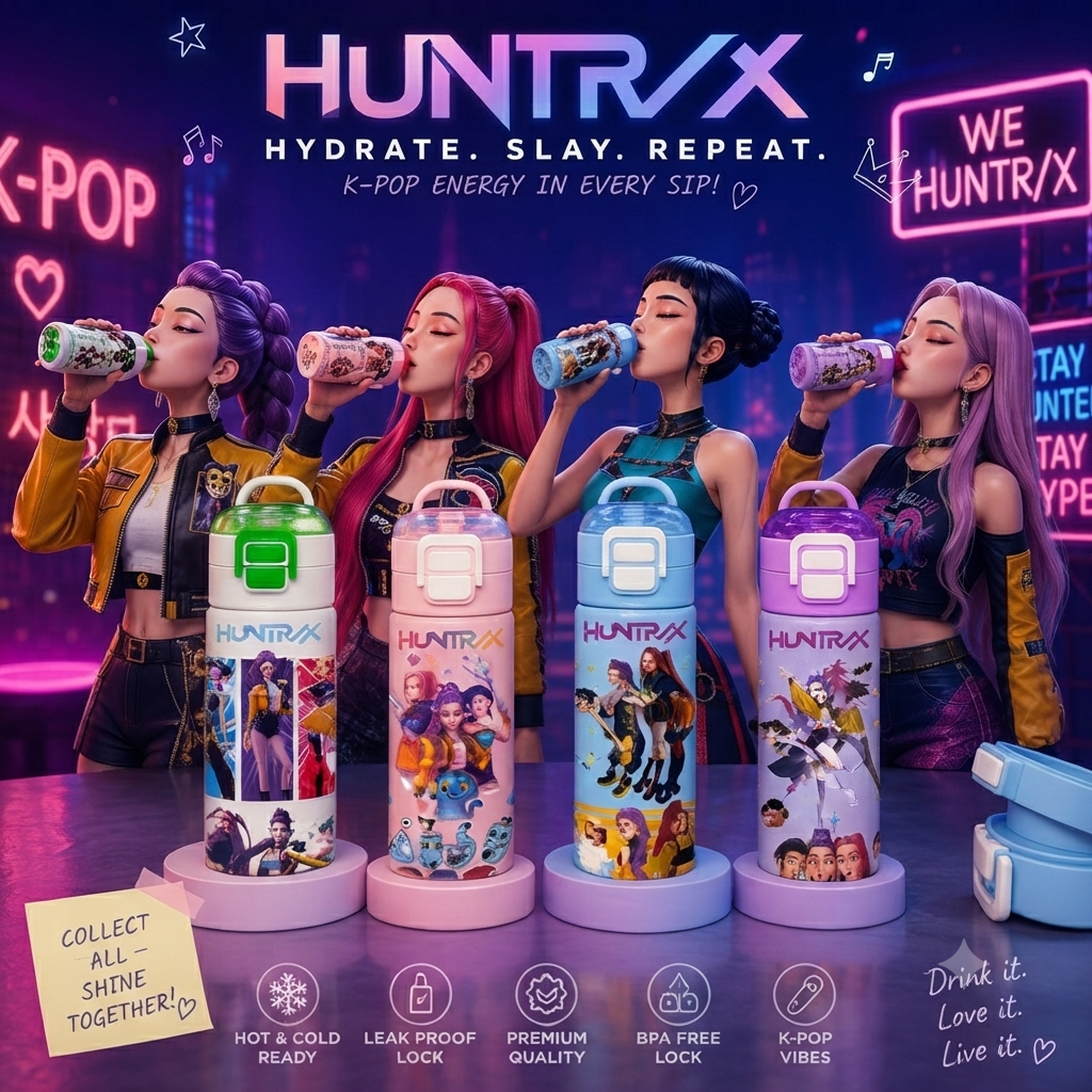 K-Pop - Huntrix - 2 in 1 Insulated Bottle