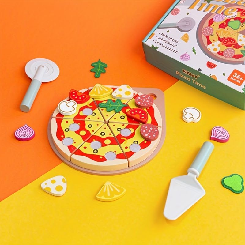 Wooden Pizza Time For children