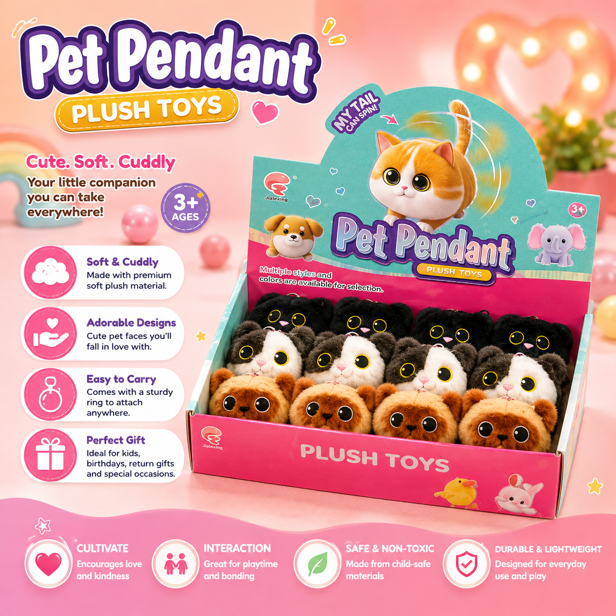 Cute Pet Pendant Plush Toy | 1pcs