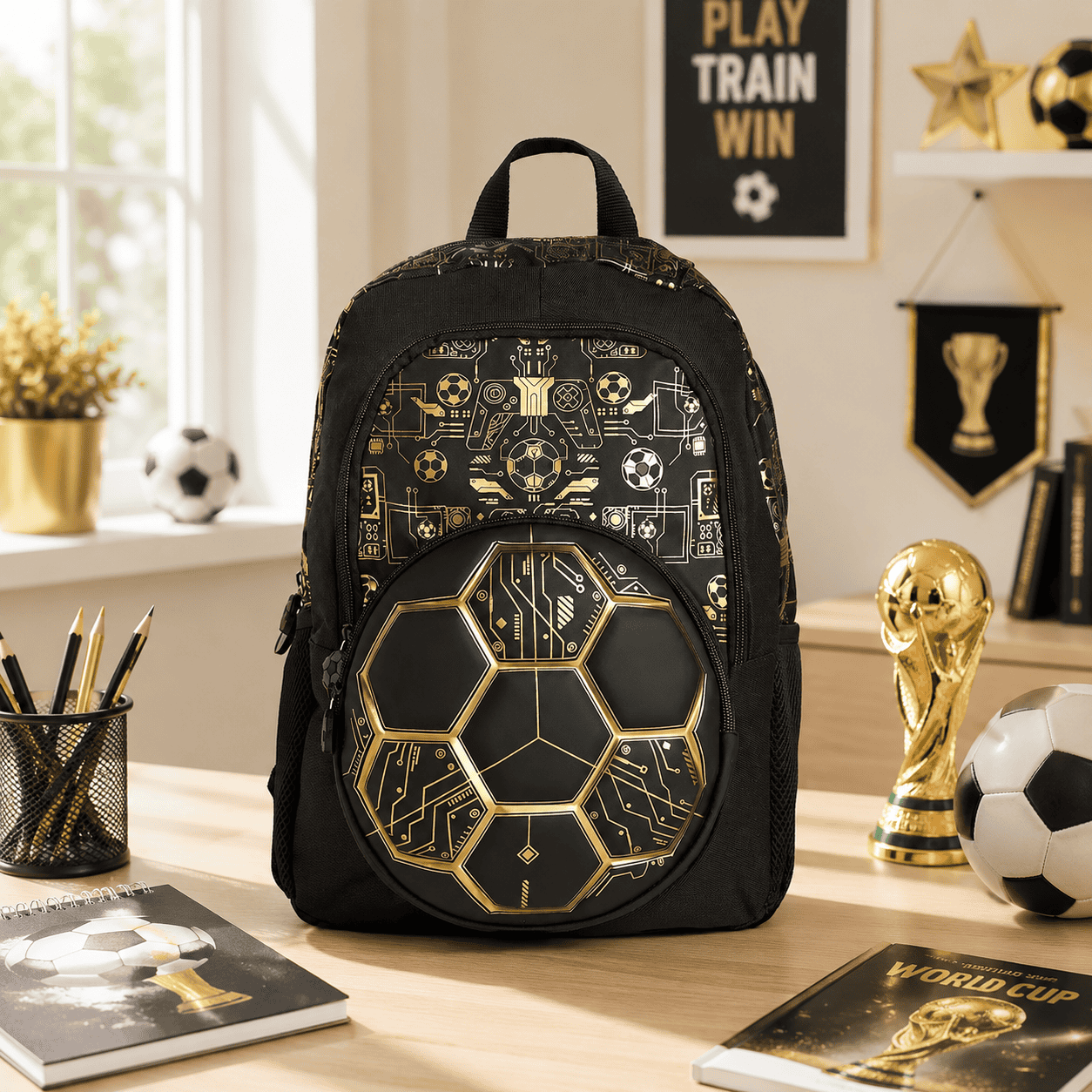Football Gold - Smiggle - 16” Premium Backpack