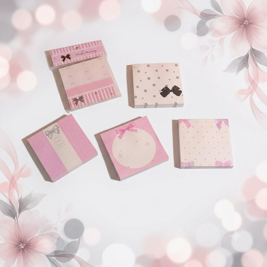 Fancy Ribbon Print - Sticky Notes