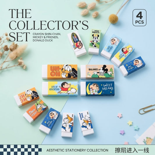 Disney & Crayon Shin-chan Eraser Collection | 4pcs Pack