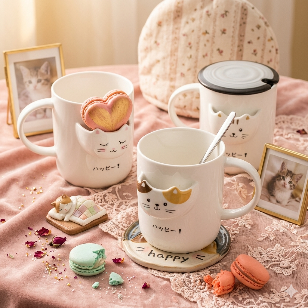 Cute Cat Ceramic Mug