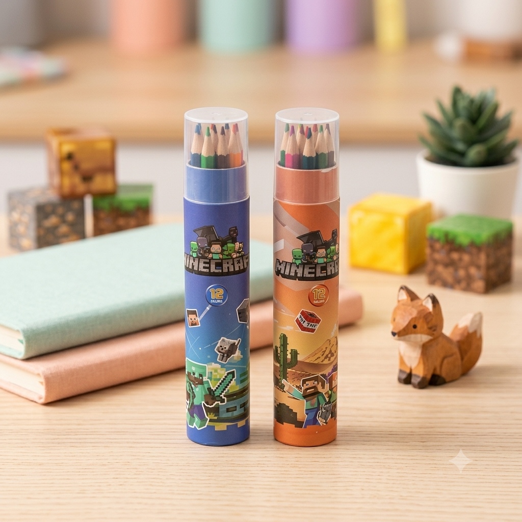 Minecraft 12 Colour Pencil - Art and Craft