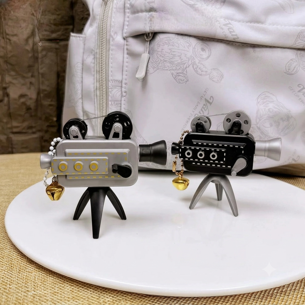 Vintage Style Camera LED Projector Keychain