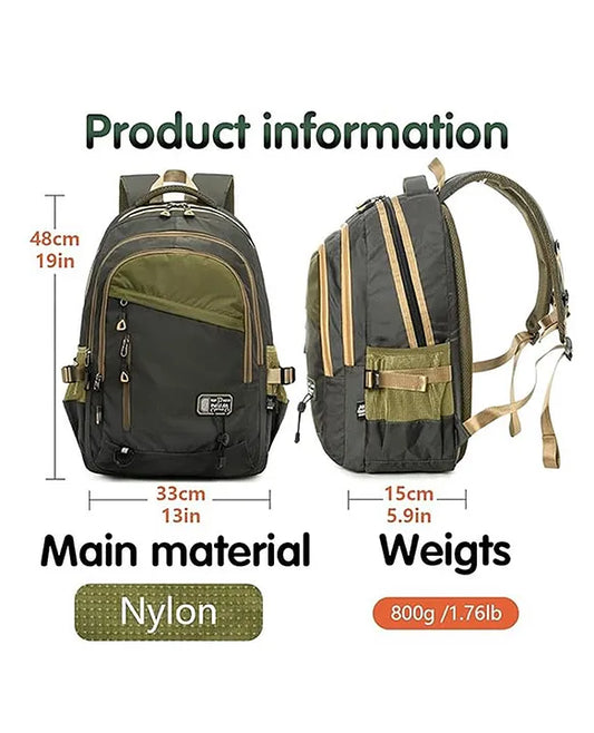 Peilijia - 18" Multi-Compartment Ergonomic Big Backpack