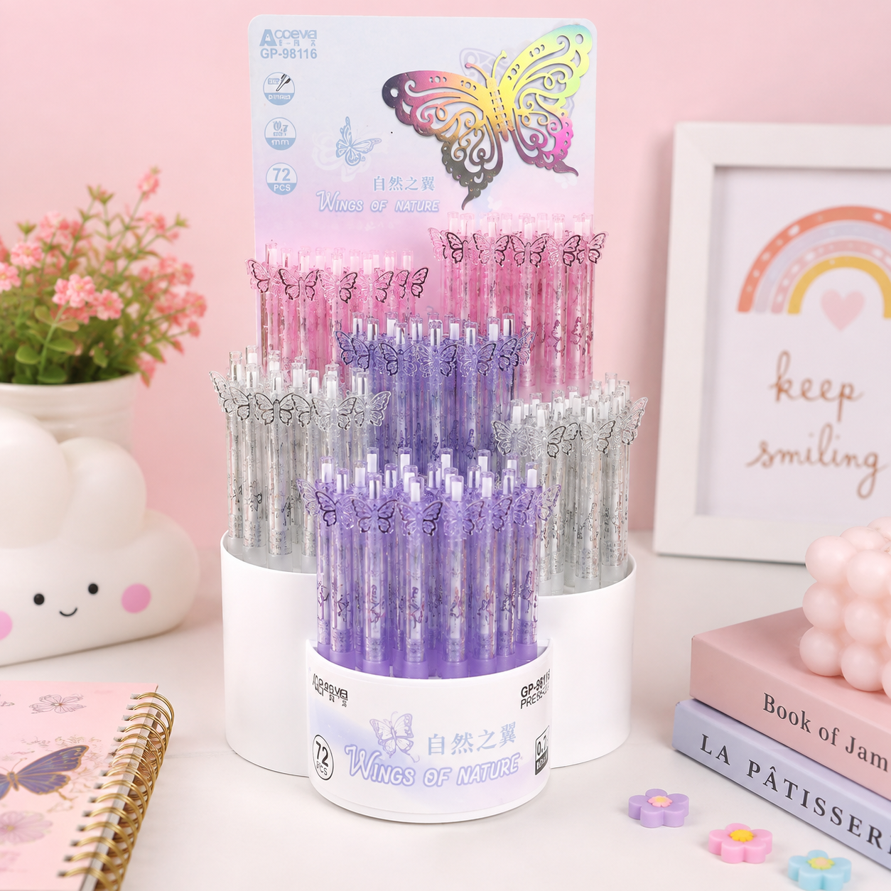 Cute Butterfly Crystal Gel Pen | 1pcs