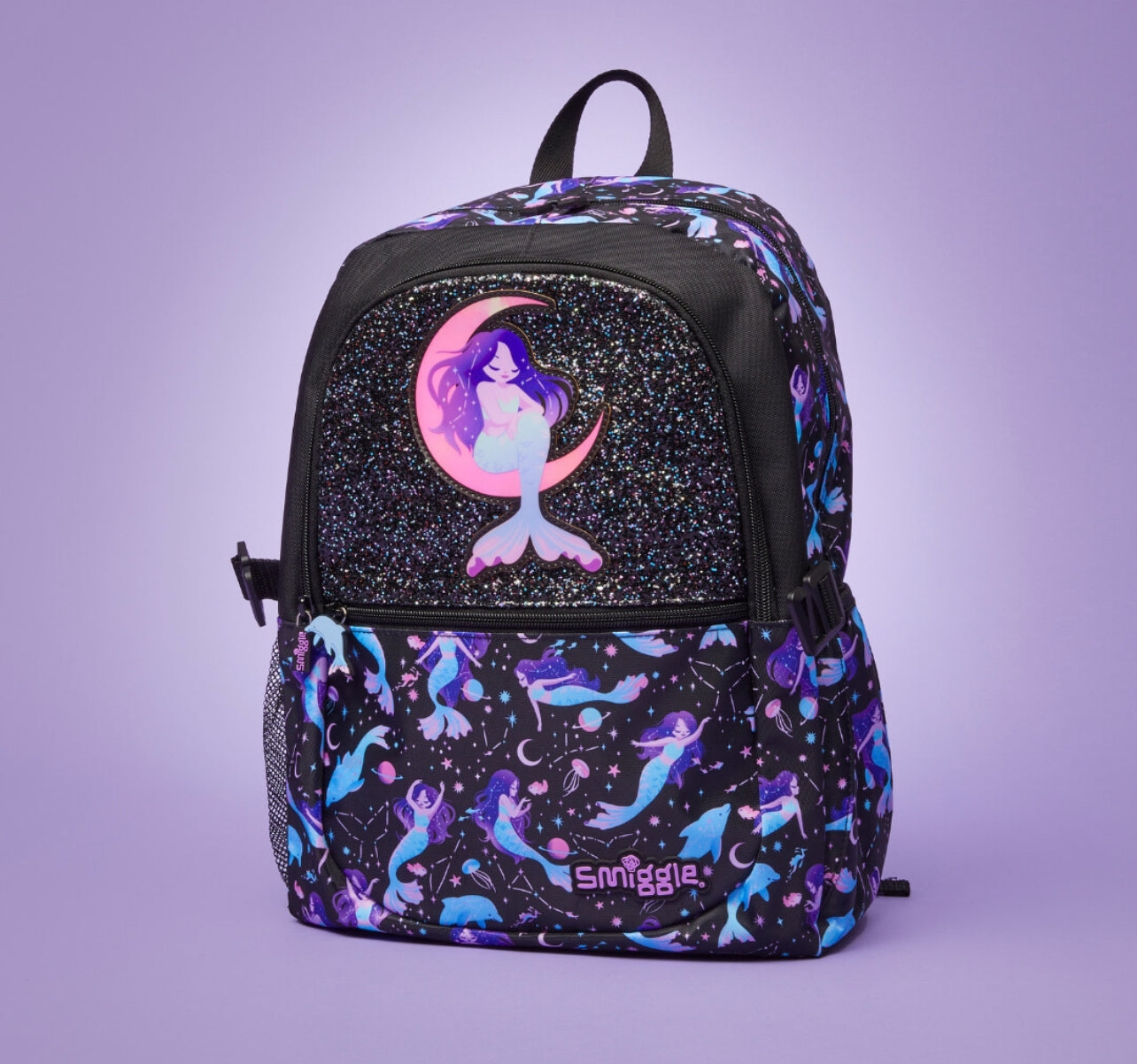 Mermaid Black - Smiggle 16” Premium Backpack