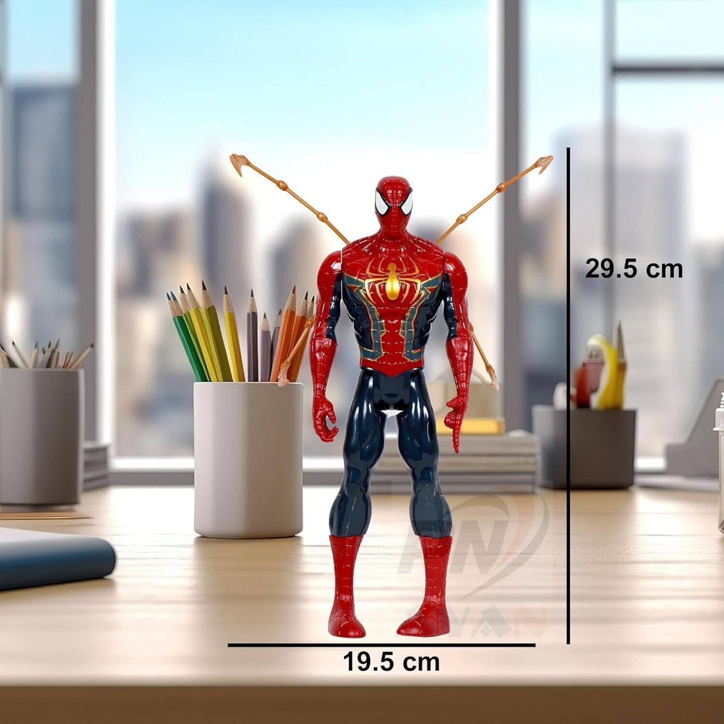 Iron Spider-Man - 12" Action Figure | Light & Sound | Titan Hero Series