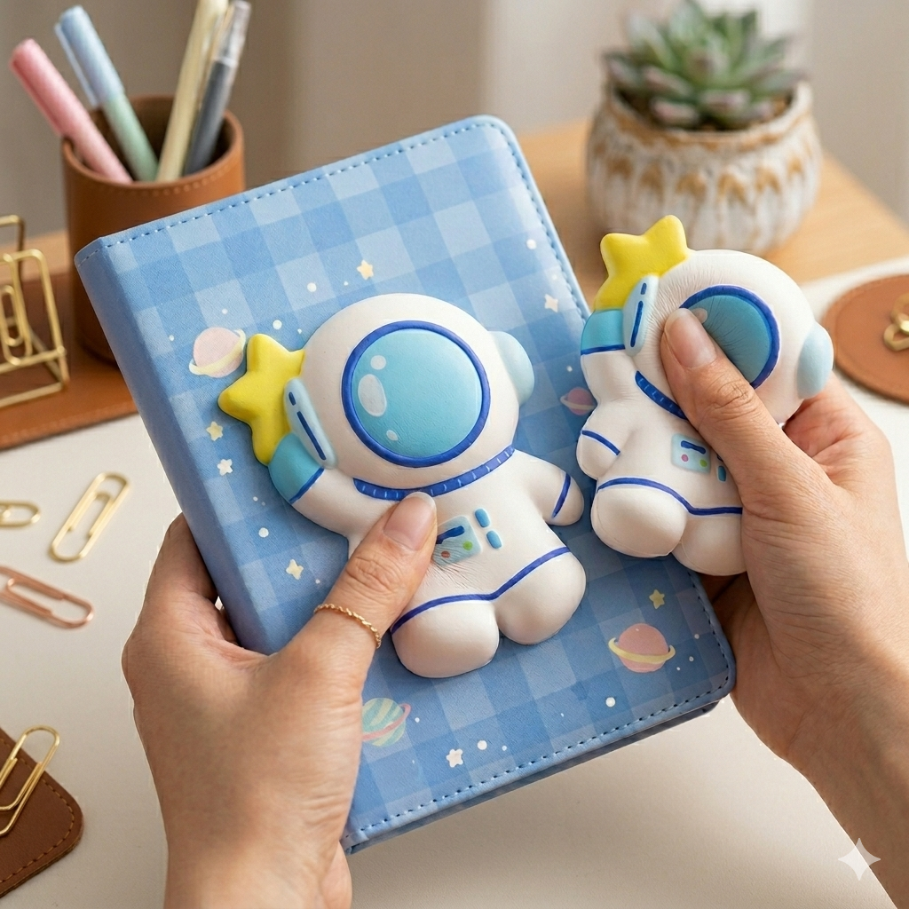 Blue Planet 3D Squishy Notebook With Pen
