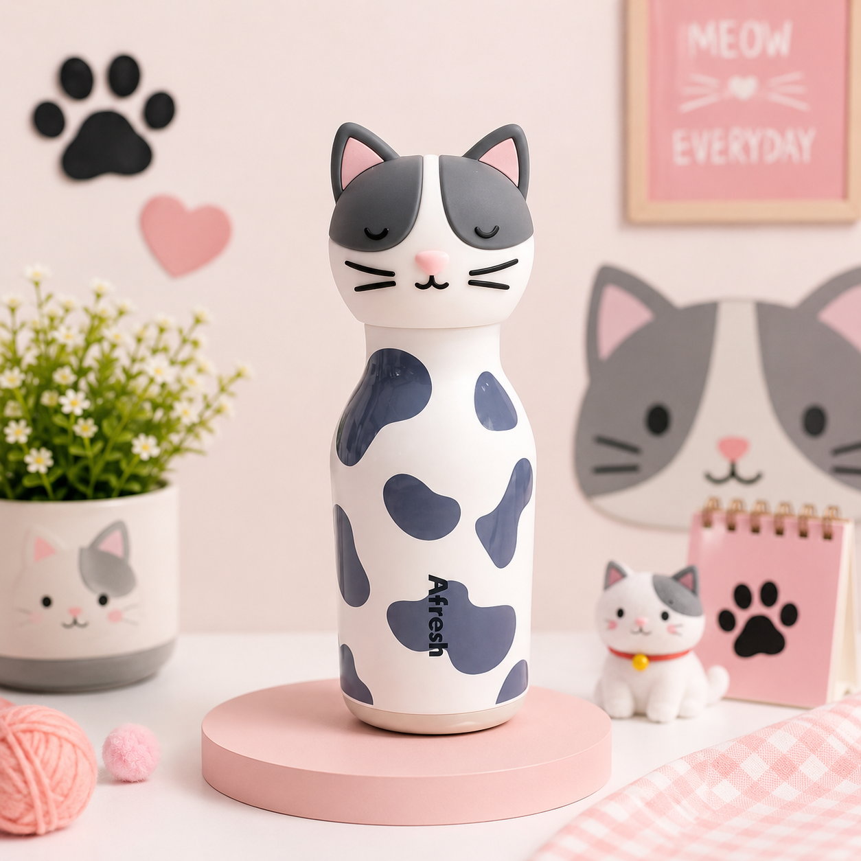 Afresh - Kitty Insulated 3D Bottle