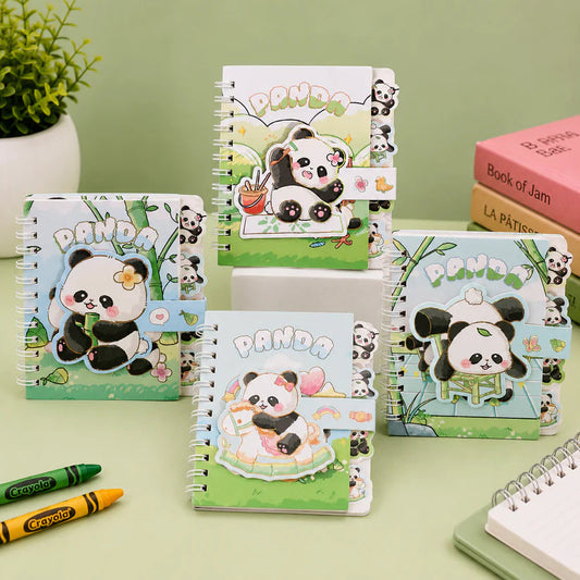 Cute Panda - Mini Spiral Diary
