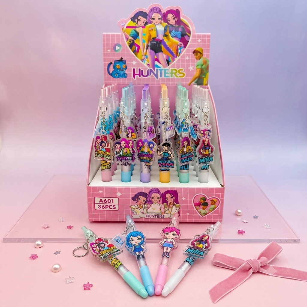 K-Pop - Demon Hunters - Gel Pen With Keychain | 1pcs
