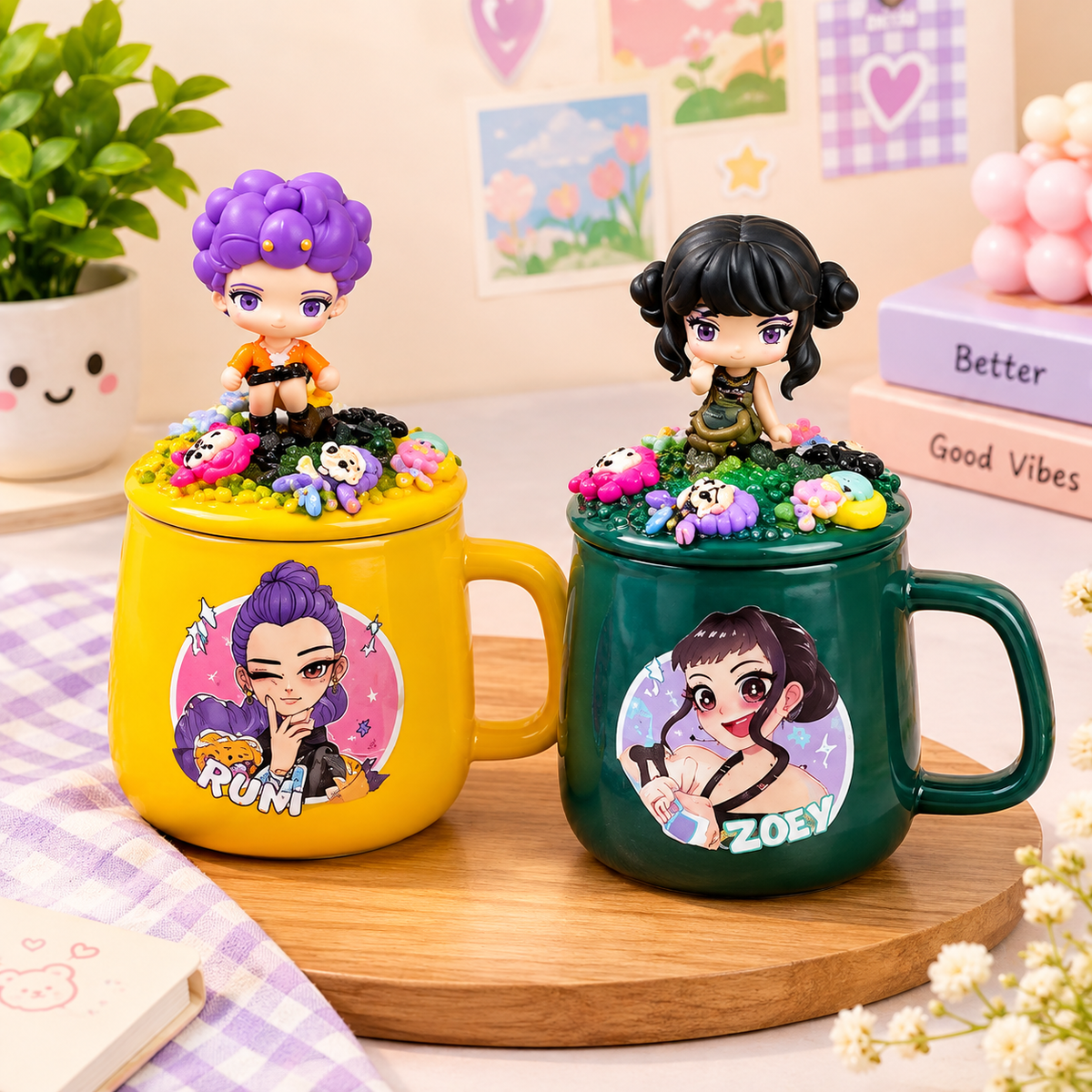 K-pop - Ceramic Mug with 3D figure Lid