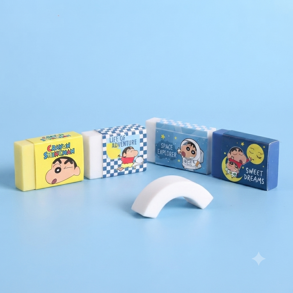 Disney & Crayon Shin-chan Eraser Collection | 4pcs Pack