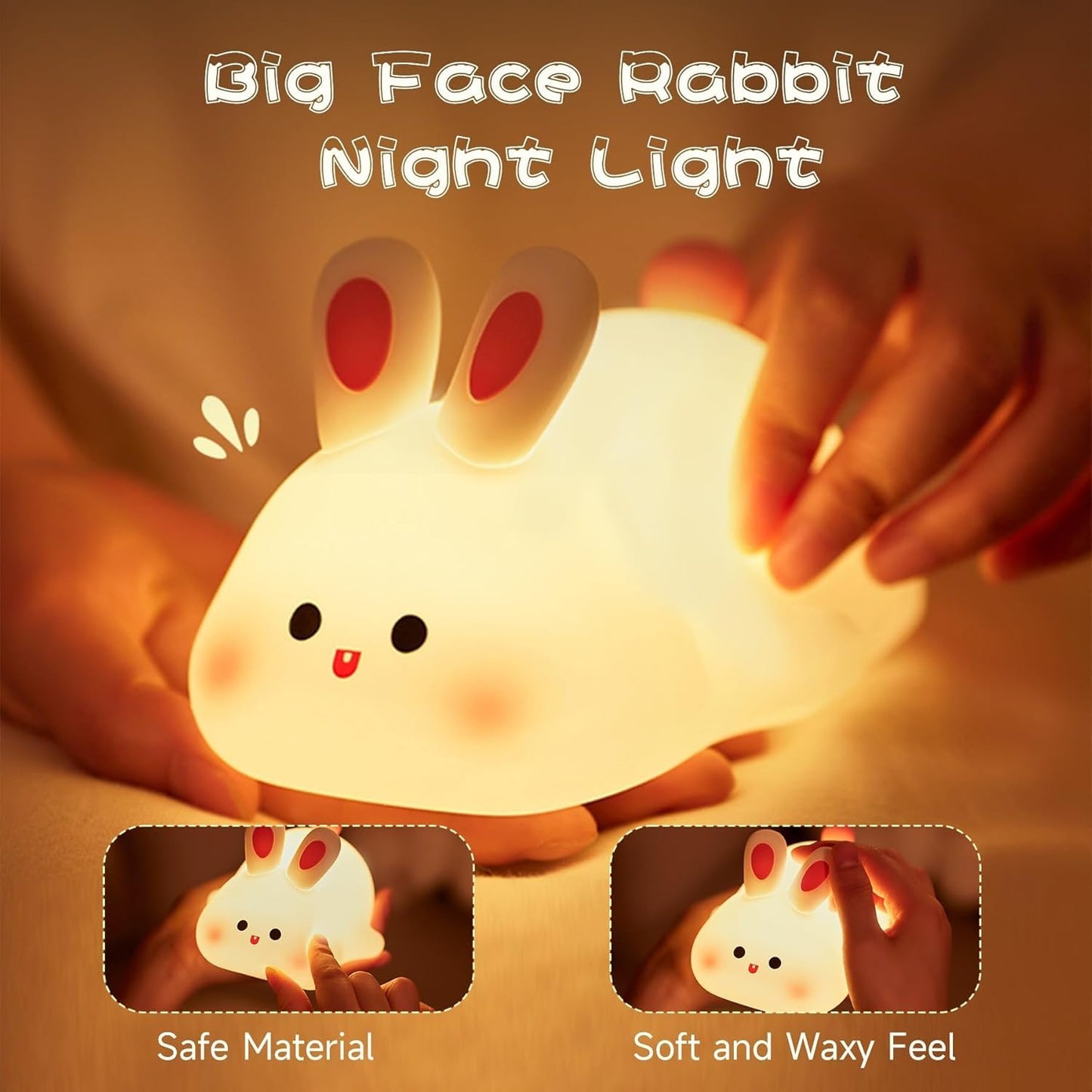 Cute Rabbit - Silicone Night Lamp