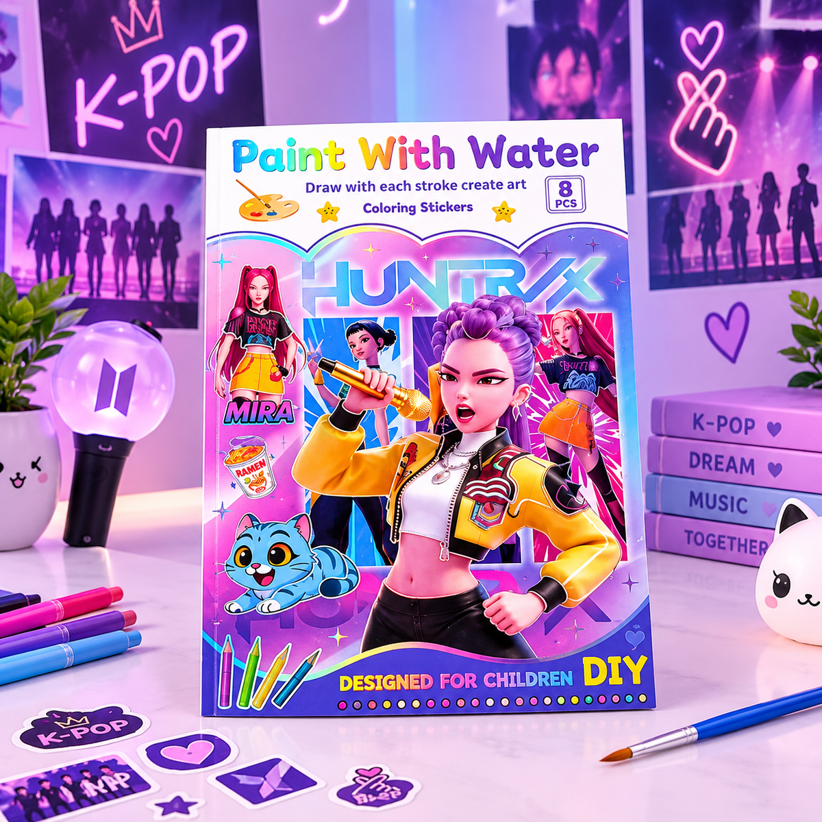 K-Pop Water Colouring Book | 8 page