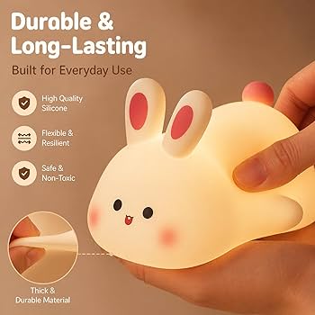 Cute Rabbit - Silicone Night Lamp