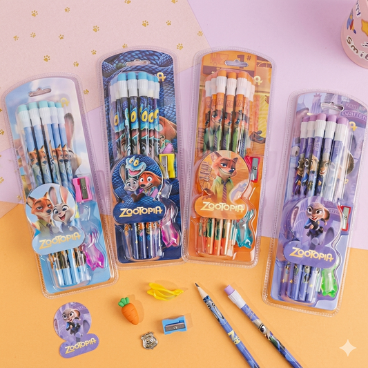 Zootopia - Pencil Box n Sharpener | 12pcs | 2B
