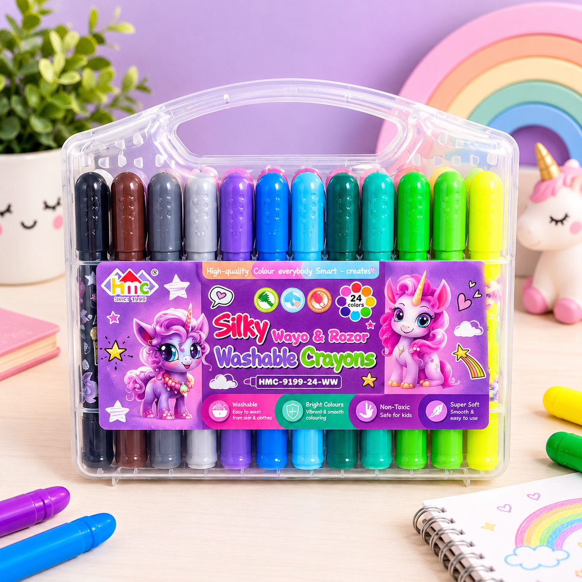 Silky Washable Crayons | 24pcs