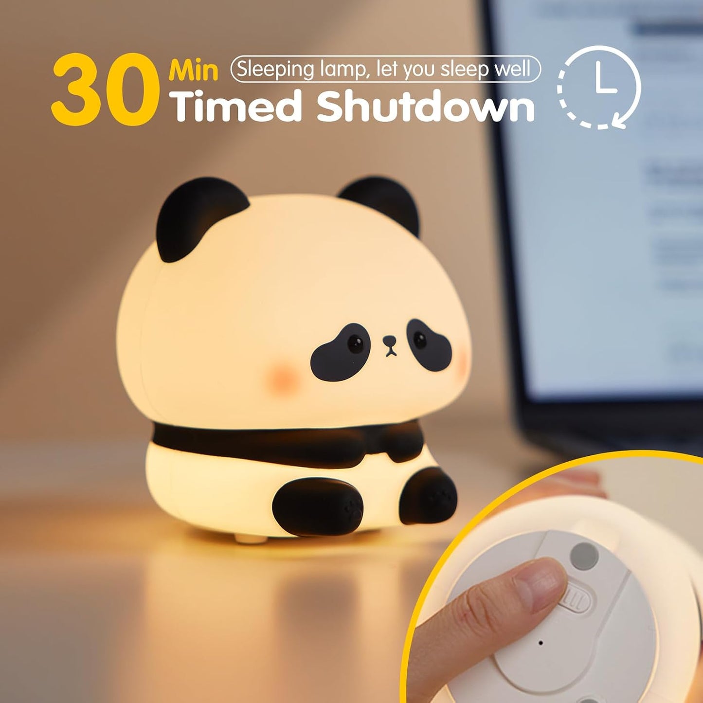 Sitting Panda - Silicone Night Lamp