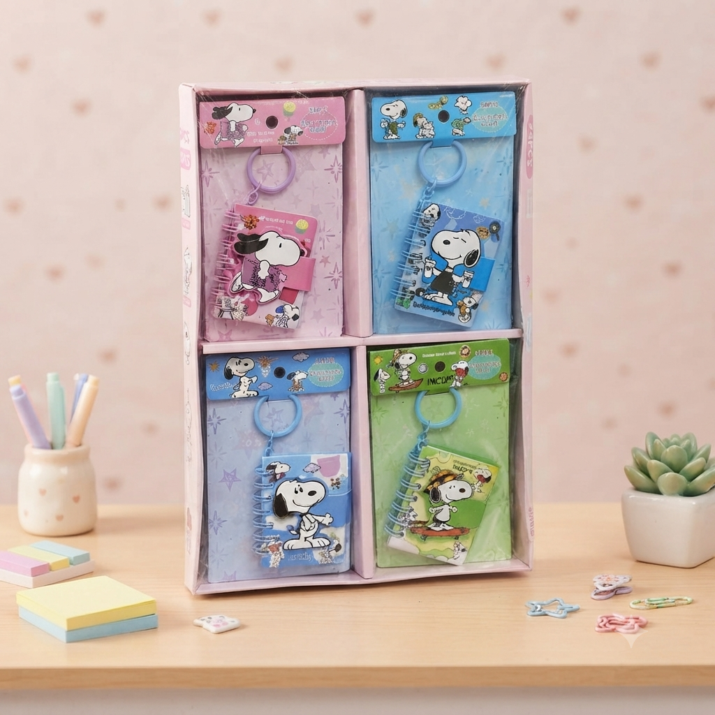 Snoopy - Mini Pocket  Keychain Diary