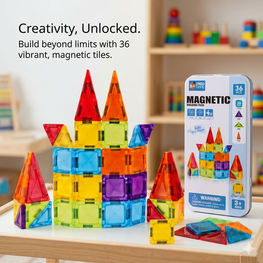 36pcs Magnetic Building Tiles (STEM)