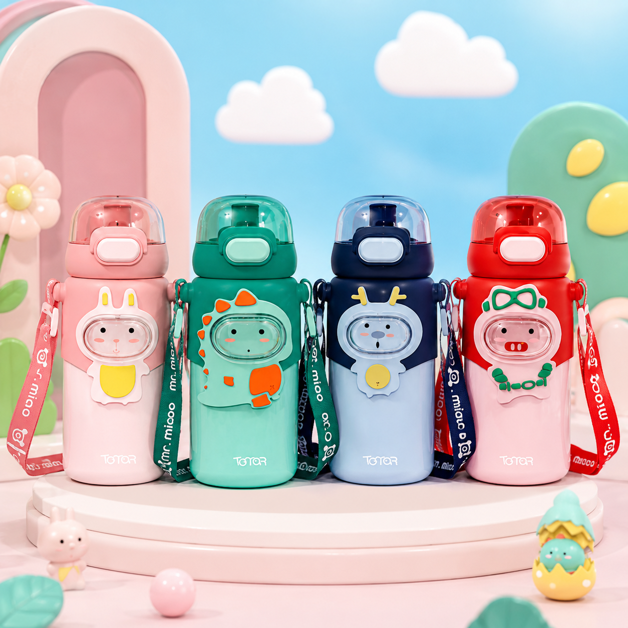 Cute Character Insulated Water Bottle | 460ml