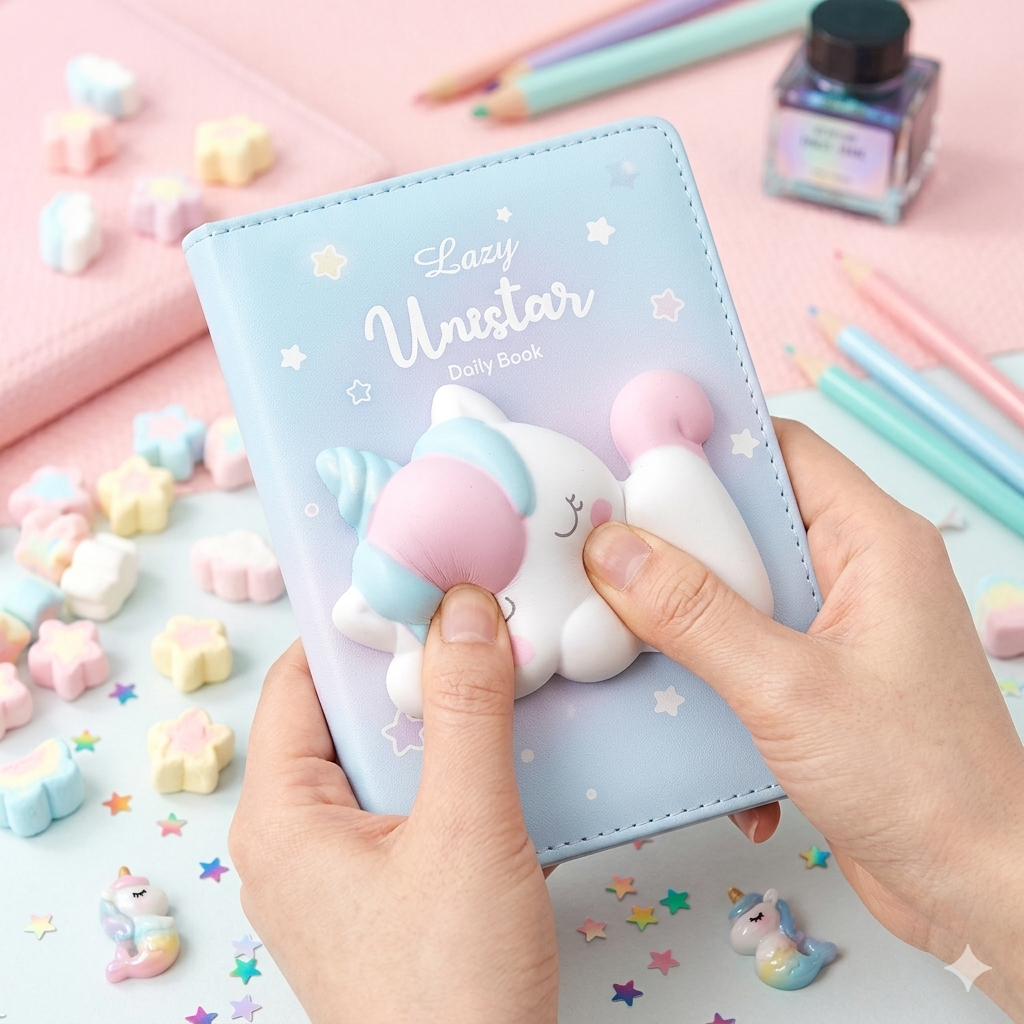 Unicorn 3D Squishy Notebook