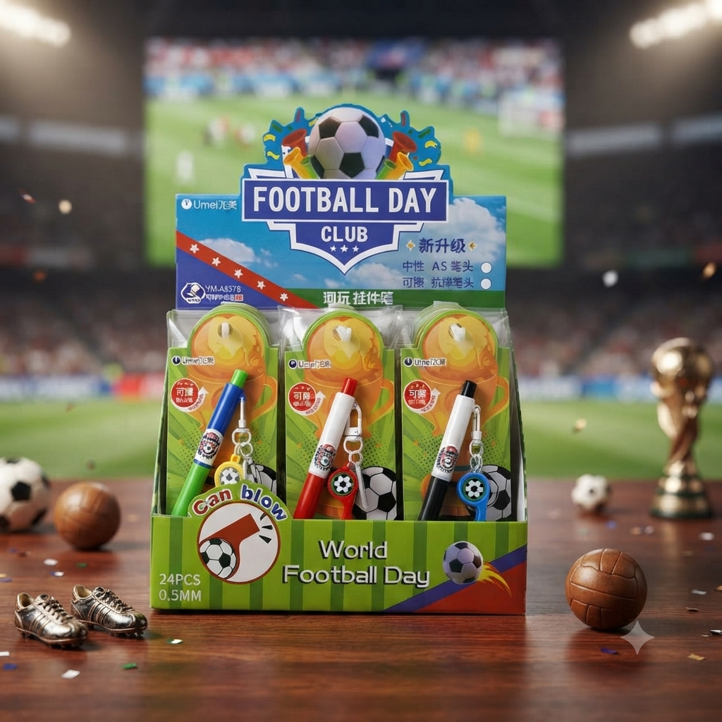 Football - Pen With Keychain