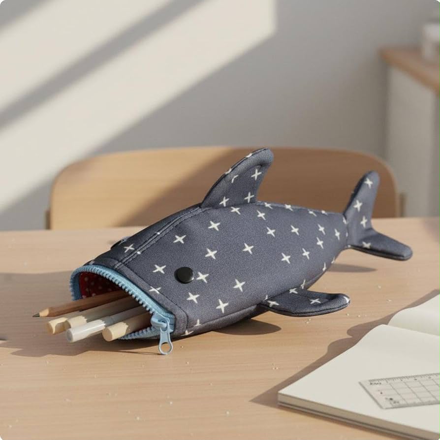 Stylish Shark Shape Pencil Pouch