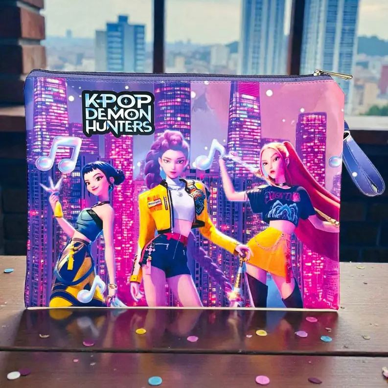 K-Pop Demon Hunters Durable Faux Leather Pouch | A4 size