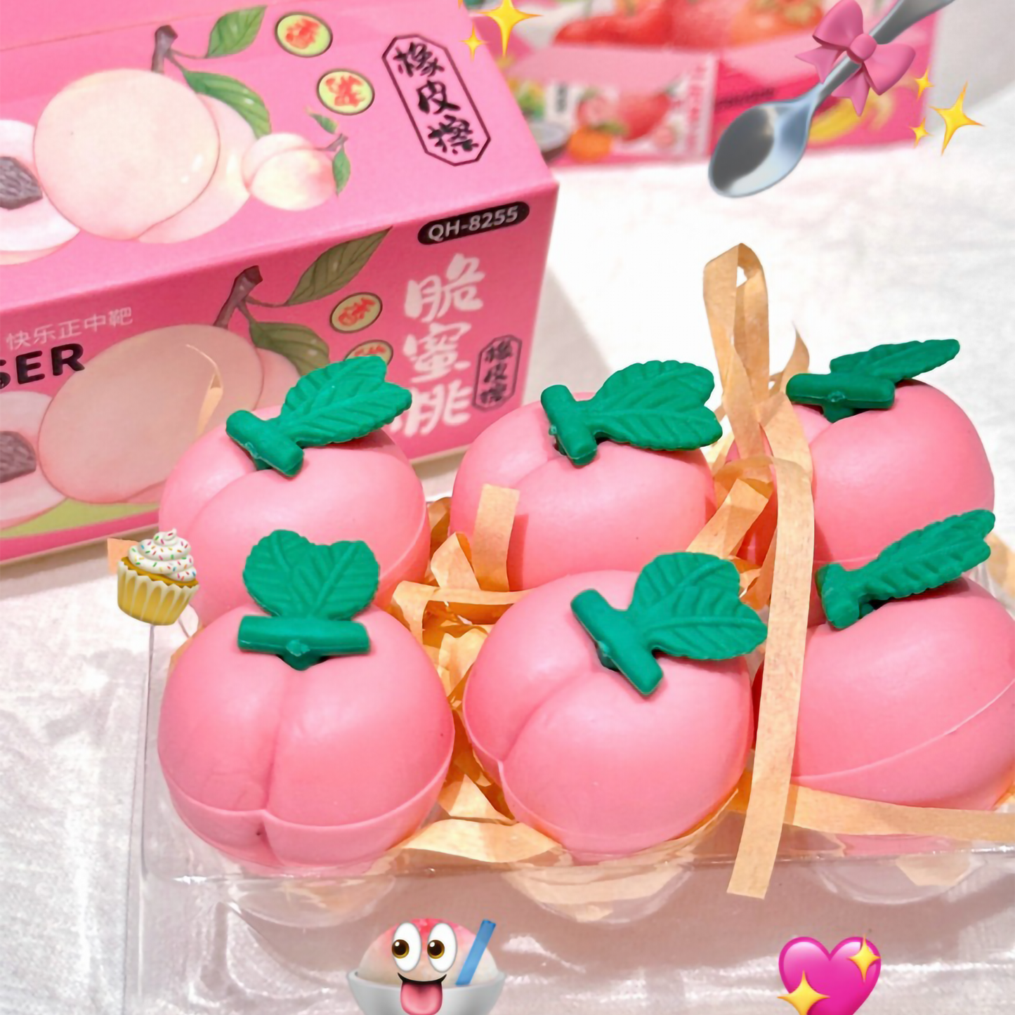 3D Fruit Eraser Set - 12pcs