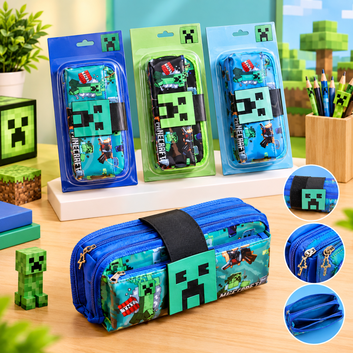 Minecraft - Soft Pouch With Velcro Flap Pocket