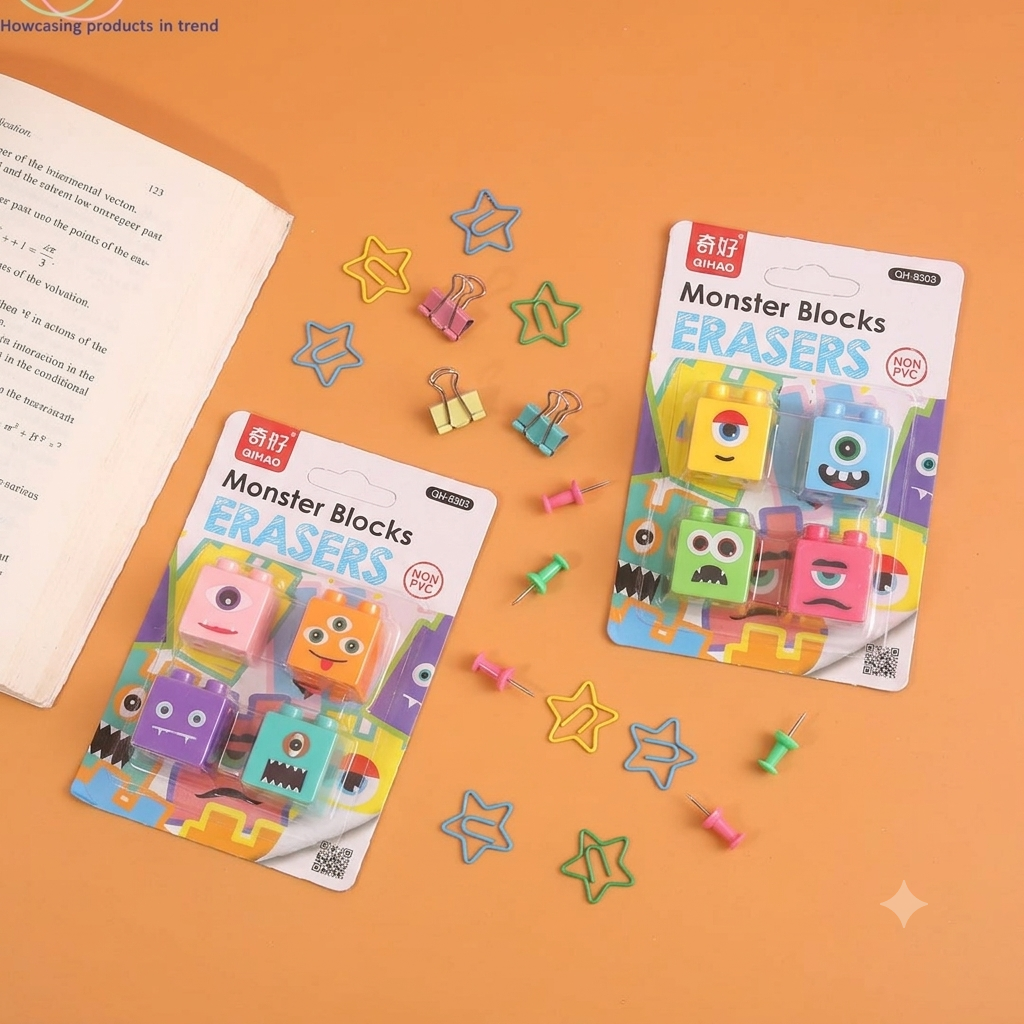 DIY Erasers - Monster Blocks