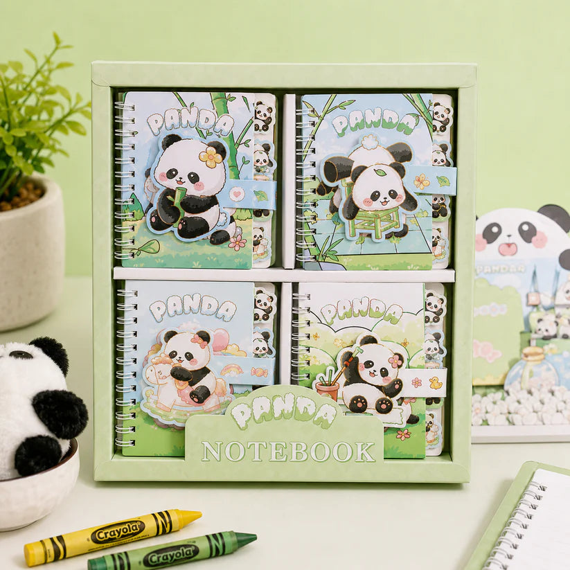 Cute Panda - Mini Spiral Diary