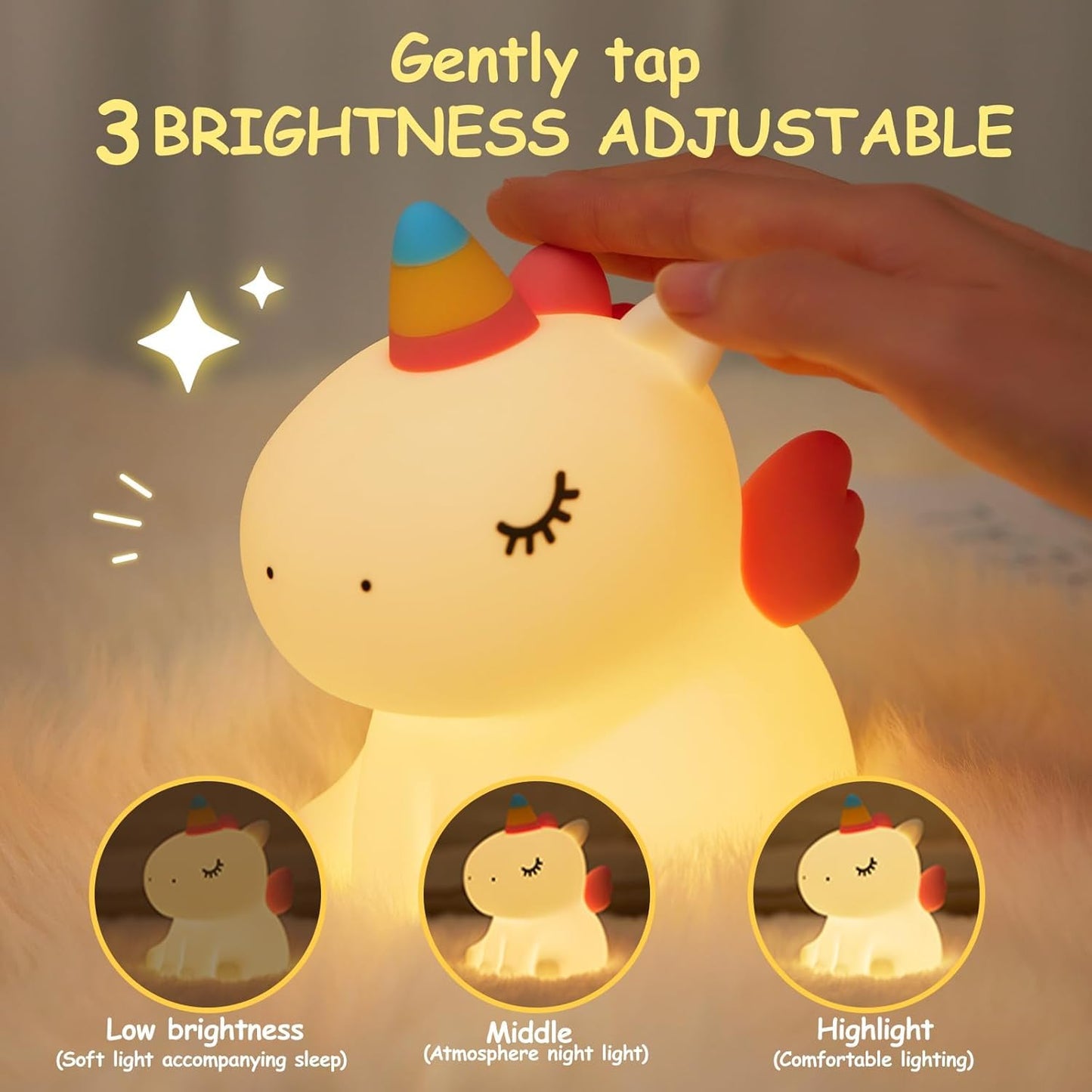 Sitting Unicorn - Silicone Night Lamp