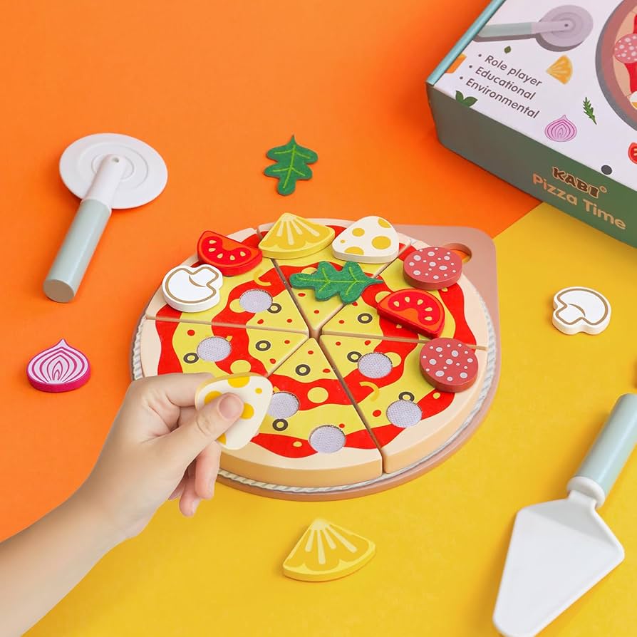 Wooden Pizza Time For children