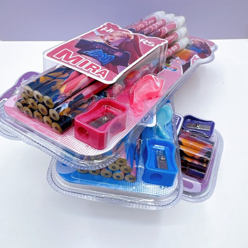 K-Pop - Demon Hunters Pencil Set | 12 Pcs with Sharpener