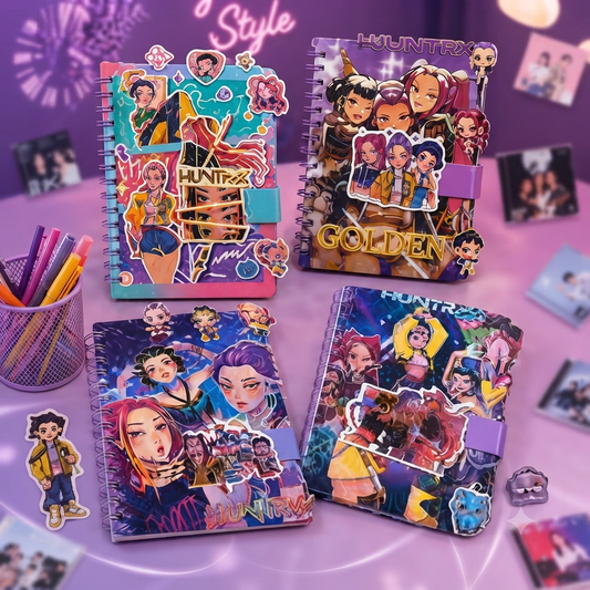 K-Pop -  Huntrix - 3D Holographic Spiral Diary