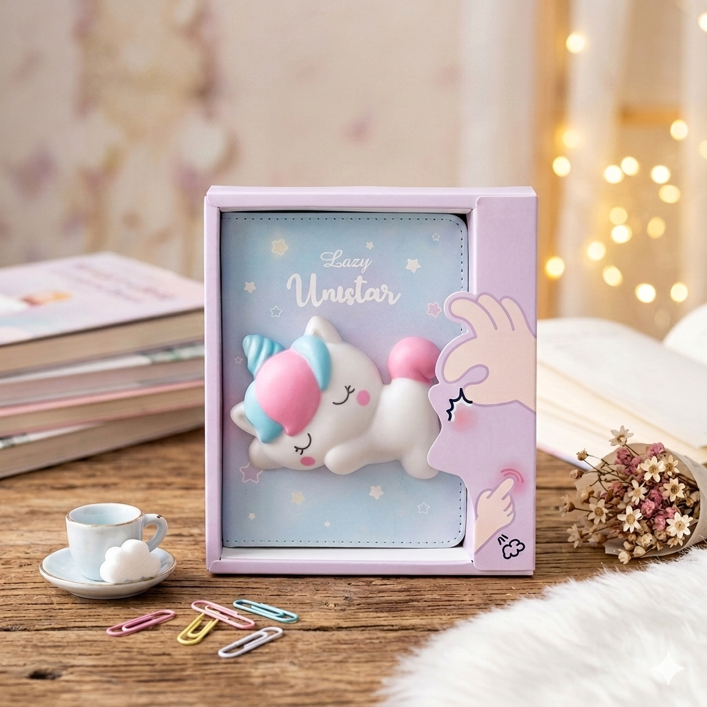 Unicorn 3D Squishy Notebook