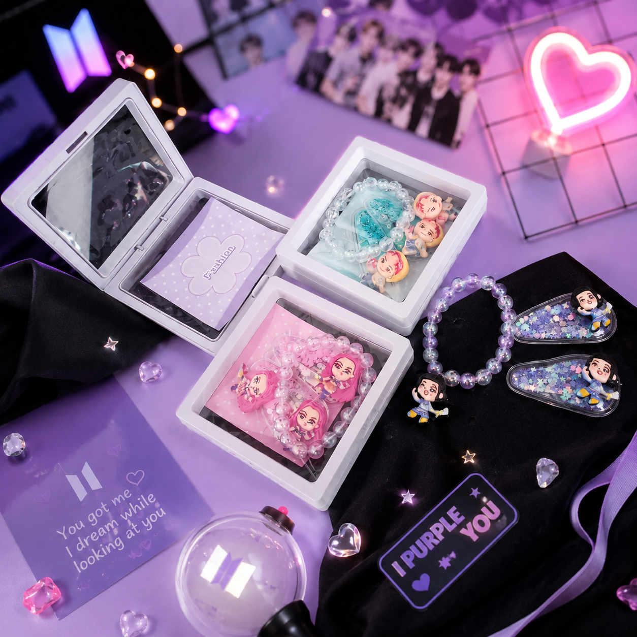 K-Pop Hairpin & Bracelet Set
