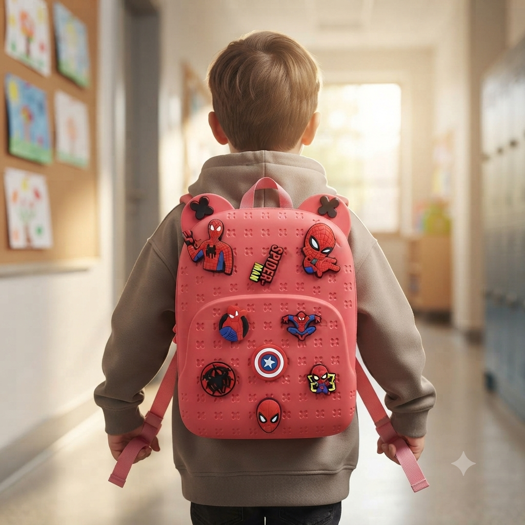 Spiderman - Silicone Backpack With DIY Jibbitz