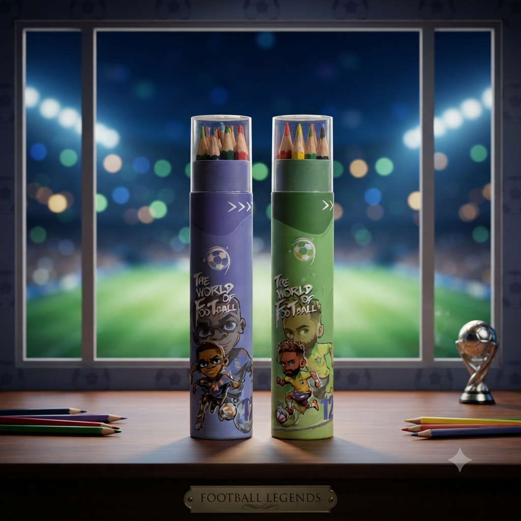 Football 12 Colour Pencil - Art and Craft